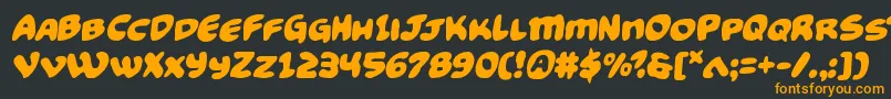 Funnypagessemital Font – Orange Fonts on Black Background