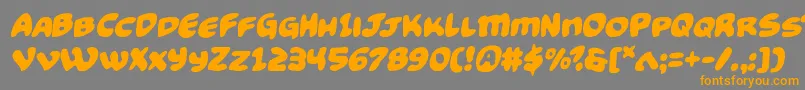 Funnypagessemital Font – Orange Fonts on Gray Background