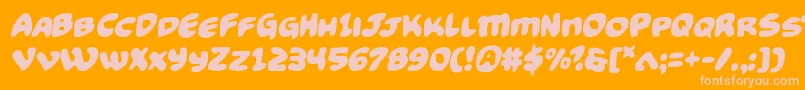 Подробнее о шрифте Funnypagessemital Шрифт Funnypagessemital – розовые шрифты на оранжевом фоне