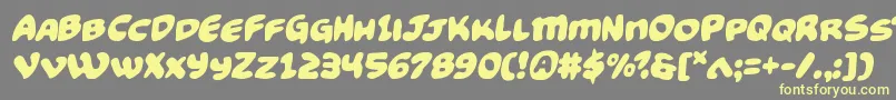 Funnypagessemital Font – Yellow Fonts on Gray Background