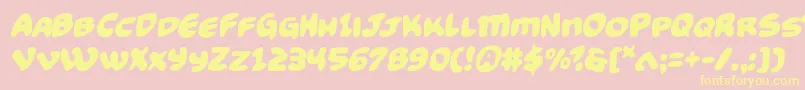 Funnypagessemital Font – Yellow Fonts on Pink Background