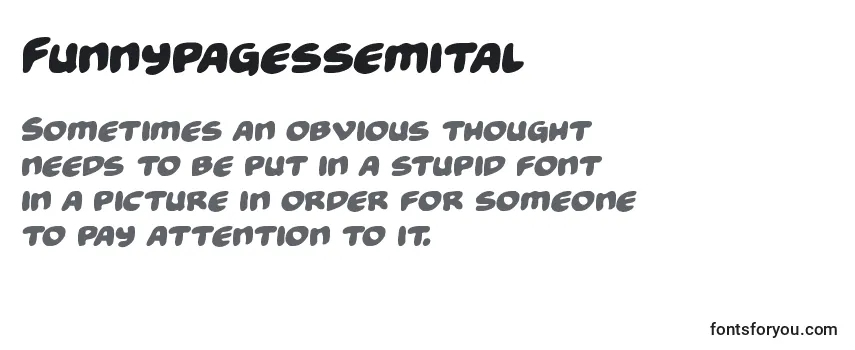 Funnypagessemital Font