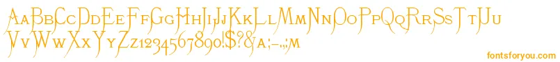 K22Monastic-Schriftart – Orangefarbene Schriften