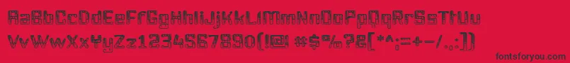 Fonte Youttx – fontes pretas em um fundo vermelho