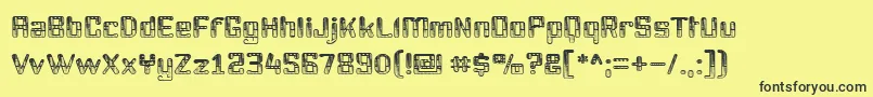Youttx Font – Black Fonts on Yellow Background