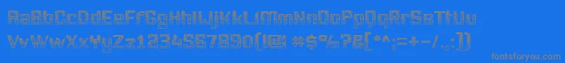 Youttx Font – Gray Fonts on Blue Background