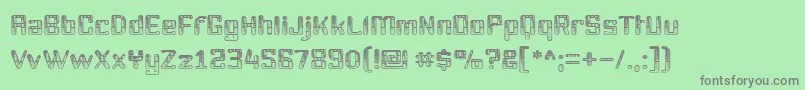 Youttx Font – Gray Fonts on Green Background