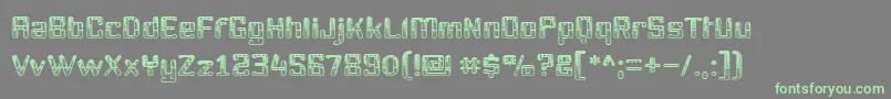 Youttx Font – Green Fonts on Gray Background