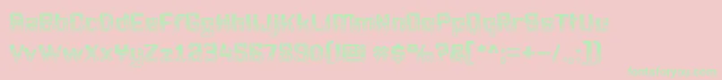 Youttx Font – Green Fonts on Pink Background