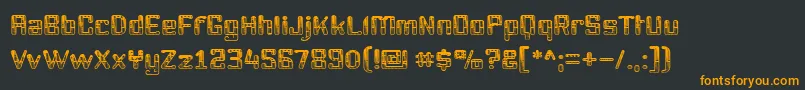 フォントYouttx – 黒い背景にオレンジの文字