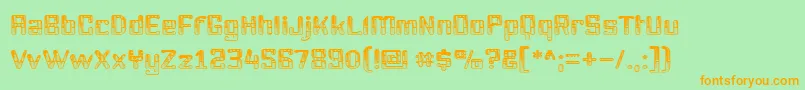 Youttx Font – Orange Fonts on Green Background