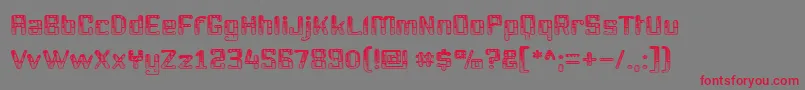 フォントYouttx – 赤い文字の灰色の背景