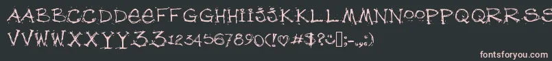 Debfuzzy Font – Pink Fonts on Black Background