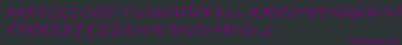 Debfuzzy Font – Purple Fonts on Black Background