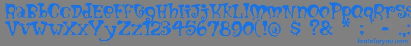 Mumbly Font – Blue Fonts on Gray Background