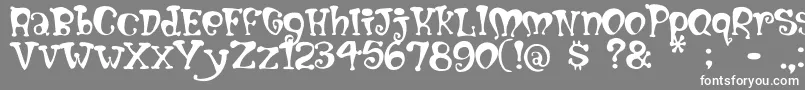 フォントMumbly – 灰色の背景に白い文字