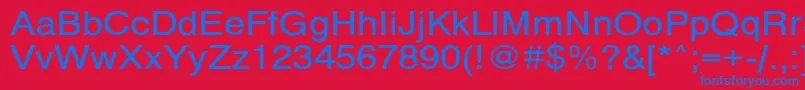 PartridgeextNo Font – Blue Fonts on Red Background