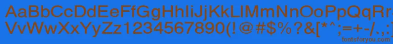 PartridgeextNo Font – Brown Fonts on Blue Background