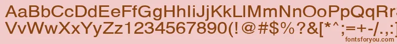 PartridgeextNo Font – Brown Fonts on Pink Background