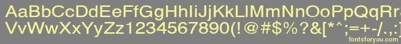 PartridgeextNo-Schriftart – Gelbe Schriften auf grauem Hintergrund