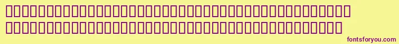 Sprucebyingtonsh Font – Purple Fonts on Yellow Background