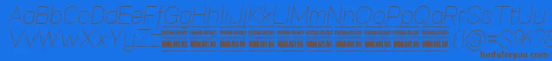 SpecifypersonalNormthinitalic Font – Brown Fonts on Blue Background