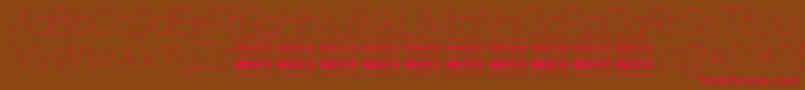 SpecifypersonalNormthinitalic Font – Red Fonts on Brown Background