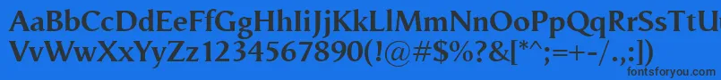 VegaAntikvaBold Font – Black Fonts on Blue Background