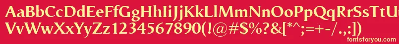 VegaAntikvaBold Font – Yellow Fonts on Red Background