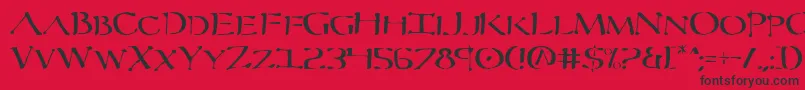 フォントSeverv2 – 赤い背景に黒い文字