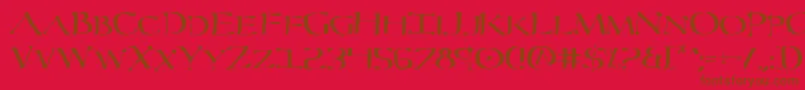 Severv2 Font – Brown Fonts on Red Background