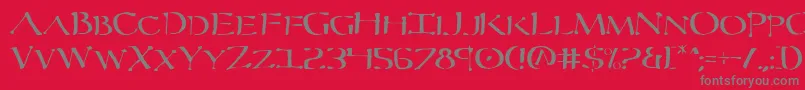 Severv2 Font – Gray Fonts on Red Background
