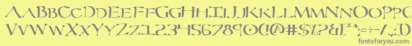 Severv2 Font – Gray Fonts on Yellow Background