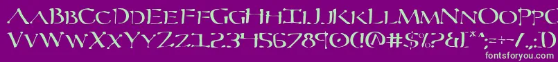 フォントSeverv2 – 紫の背景に緑のフォント