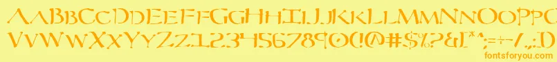 Severv2 Font – Orange Fonts on Yellow Background