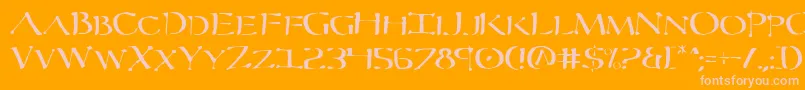 Severv2 Font – Pink Fonts on Orange Background