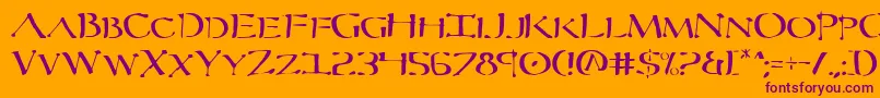 Severv2 Font – Purple Fonts on Orange Background