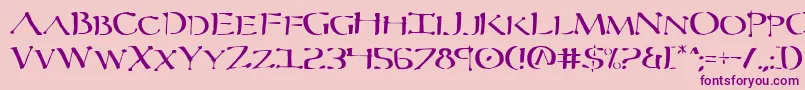 Severv2-Schriftart – Violette Schriften auf rosa Hintergrund