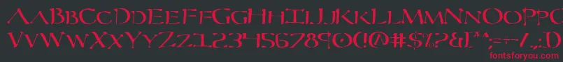 フォントSeverv2 – 黒い背景に赤い文字