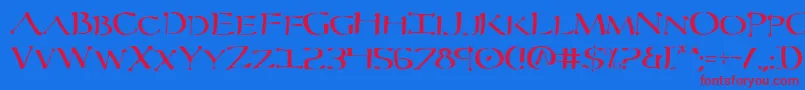 Severv2 Font – Red Fonts on Blue Background