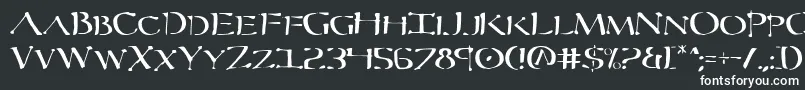 Severv2-Schriftart – Weiße Schriften auf schwarzem Hintergrund