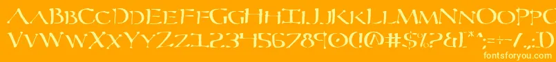 Severv2 Font – Yellow Fonts on Orange Background