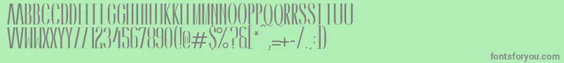 CaledoBold-Schriftart – Graue Schriften auf grünem Hintergrund