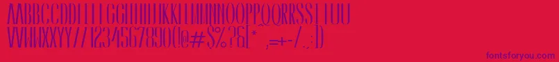 CaledoBold Font – Purple Fonts on Red Background