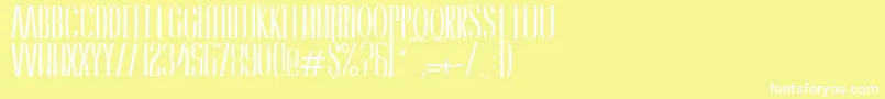 CaledoBold Font – White Fonts on Yellow Background