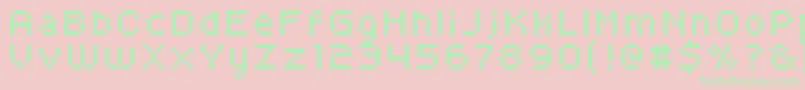 Saiba mais sobre a fonte Kroeger0656 Fonte Kroeger0656 – fontes verdes em um fundo rosa