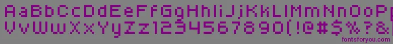 Шрифт Kroeger0656 – фиолетовые шрифты на сером фоне