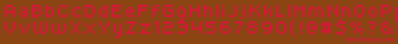 Kroeger0656 Font – Red Fonts on Brown Background