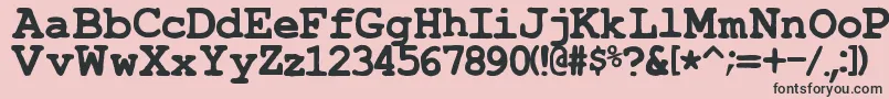 Fonte TypewrongSmudgedBold – fontes pretas em um fundo rosa