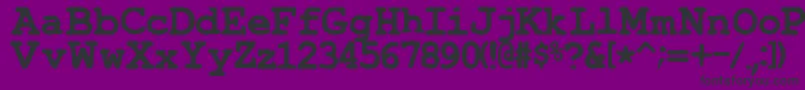 TypewrongSmudgedBold-Schriftart – Schwarze Schriften auf violettem Hintergrund